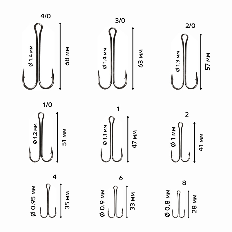 Рыболовные Двойной крючок CF Long tail double hook №3/0 3 шт