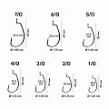 Рыболовные Офсетный крючок CF Big game offset hook №7/0 4 шт