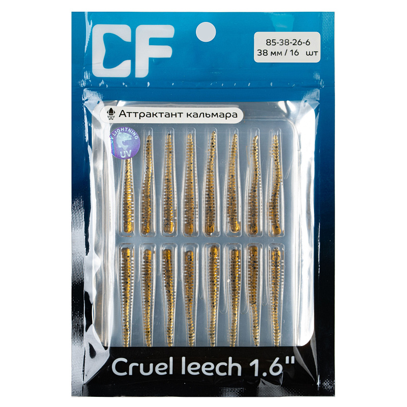 силиконовые приманки Cruel leech 1.6"   85-38-26-6