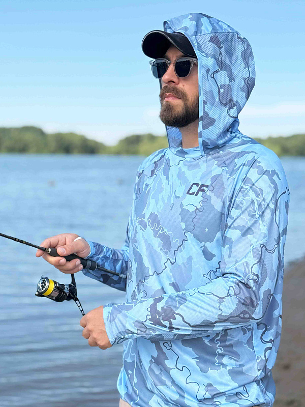 Худи CF Company Camo River для рыбака и рыбалки