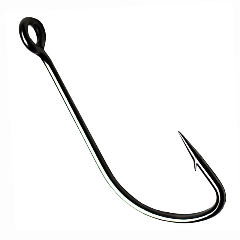 Рыболовные Одинарный крючок CF S hook №10 15 шт,  черный