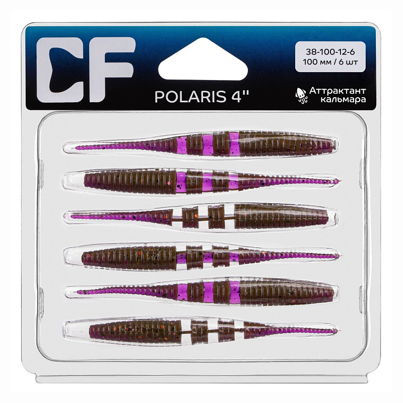 силиконовые приманки Polaris 4" 38-100-12-6