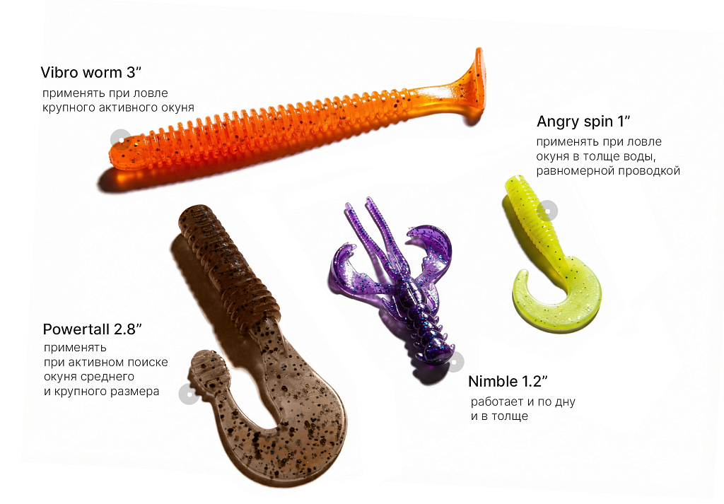 Набор приманок CF на окуня