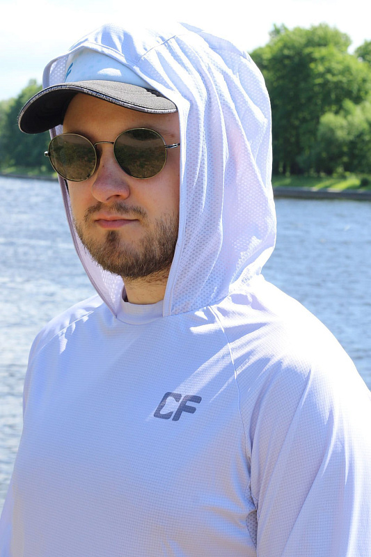 Худи CF Company Simple gray  для рыбака и рыбалки
