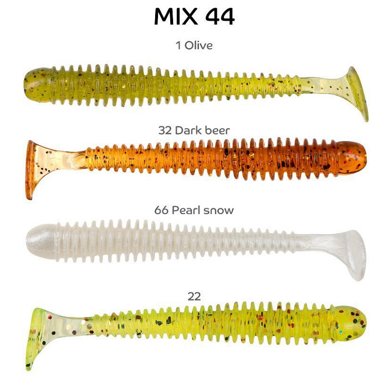 силиконовые приманки Vibro worm 2" 3-50-M44-6