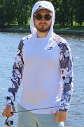 Худи CF Company Camo sleeves gray для рыбака и рыбалки