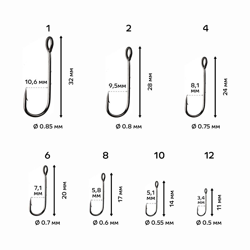 Рыболовные Одинарный крючок CF Micro Jig BH hook №8 10 шт