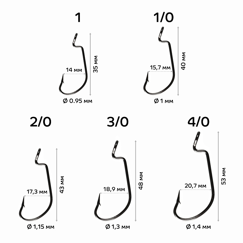 Рыболовные Офсетный крючок CF Offset DN hook №4/0 7 шт
