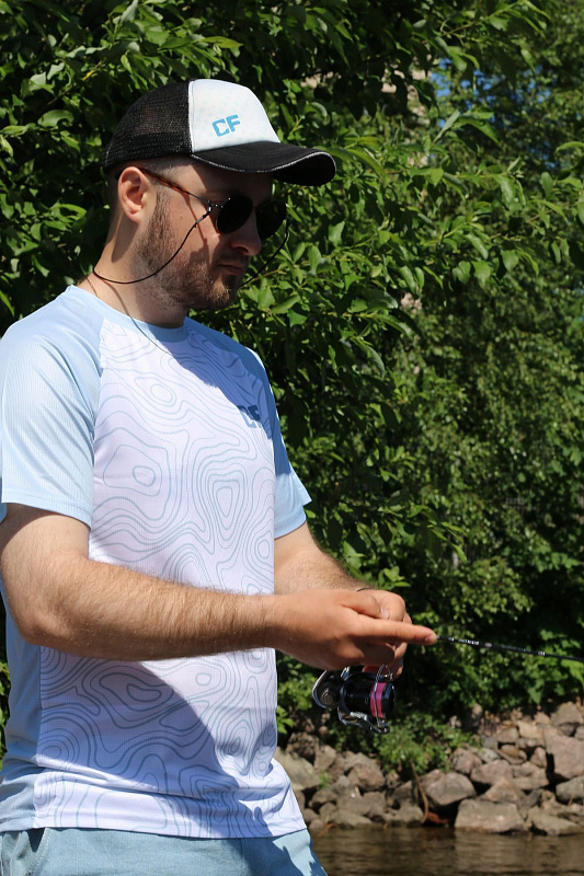 Футболка CF Maps sky для рыбака и рыбалки