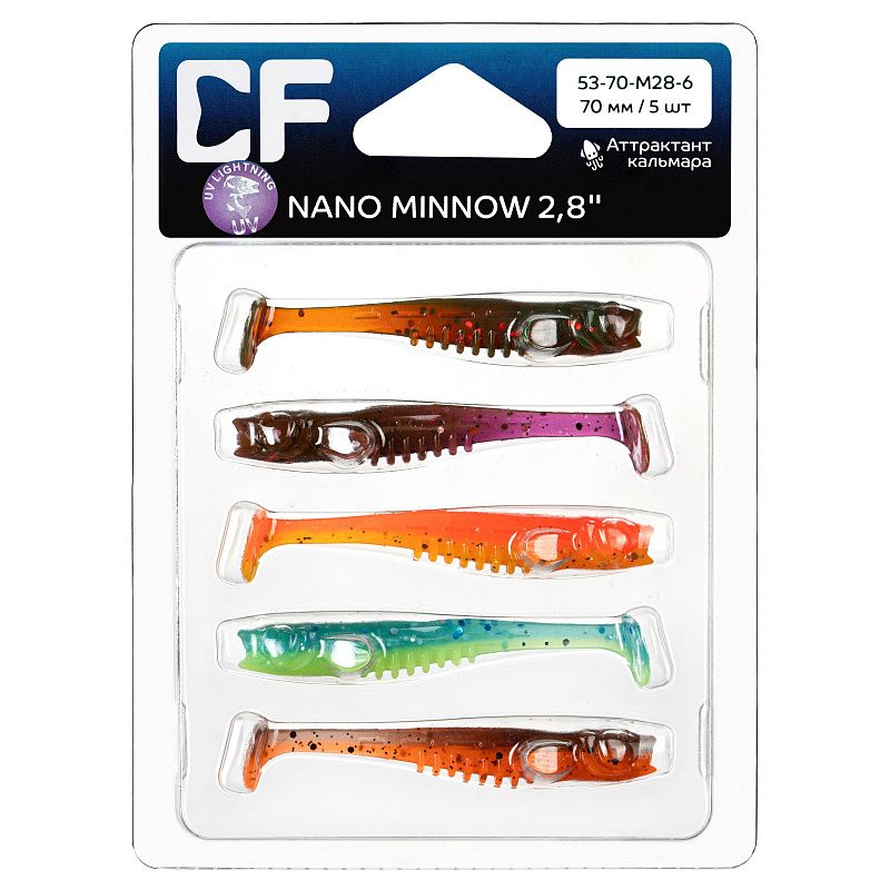 силиконовые приманки Nano minnow 2.8" 53-70-M28-6
