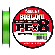 Плетёный шнур Sunline Siglon PEx8 light green 150m #0.3/5lb