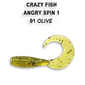 силиконовые приманки Angry spin 1" 20-25-1-5