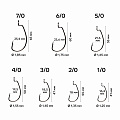 Рыболовные Офсетный крючок CF Big game offset hook №4/0 5 шт