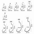 Рыболовные Офсетный крючок CF Offset WR hook №2/0 10 шт