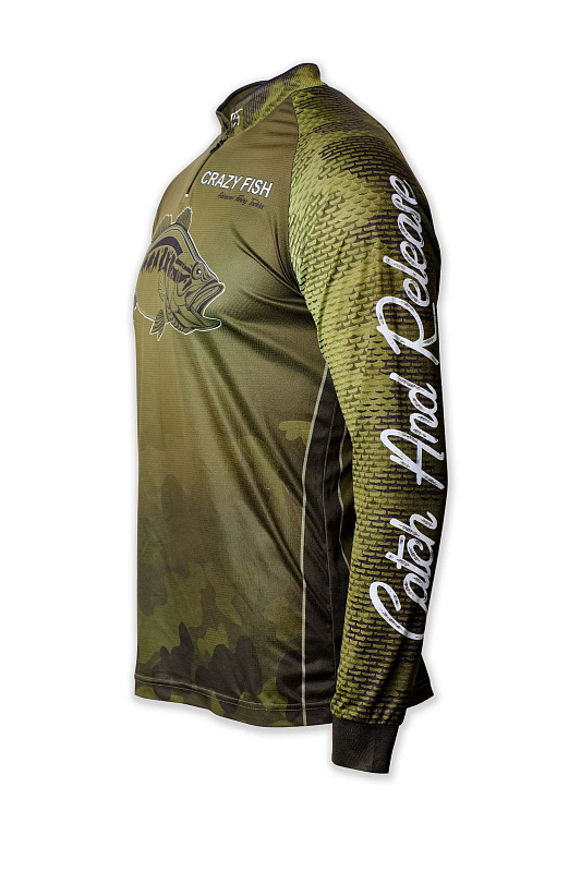 Джерси Crazy Fish Camo Fish Scale для рыбака и рыбалки