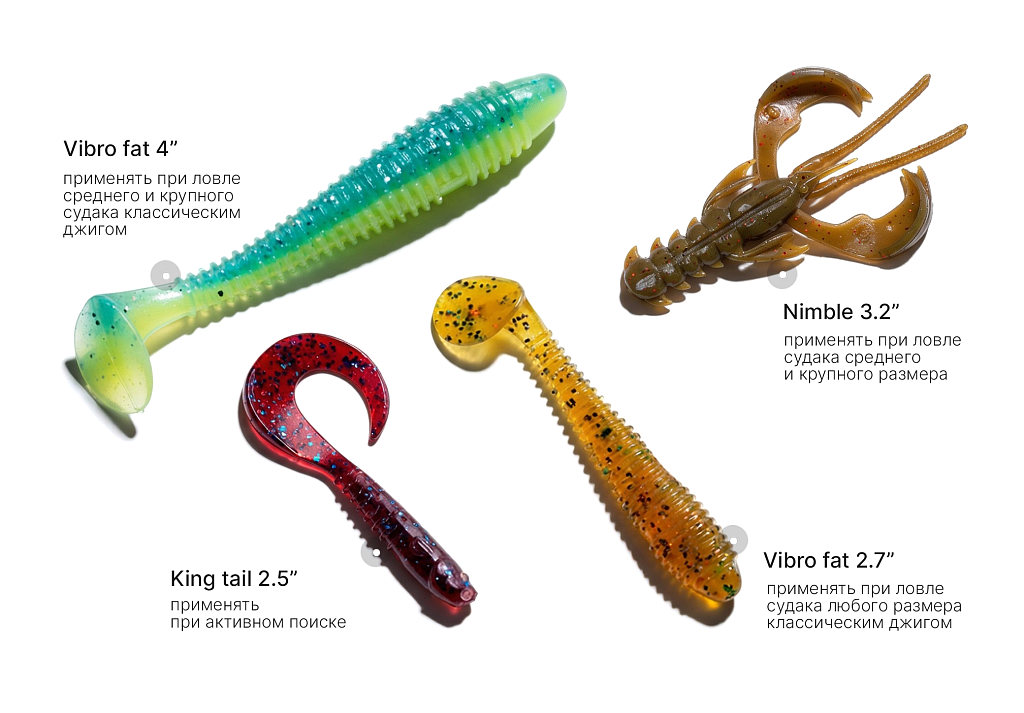 Набор приманок CF на судака