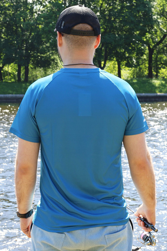 Футболка CF Wave blue для рыбака и рыбалки