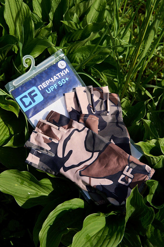 Перчатки CF Sleeves brown для рыбака и рыбалки
