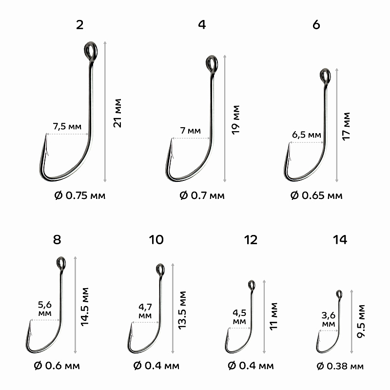 Рыболовные Одинарный крючок CF S hook №8 20 шт, серебряный