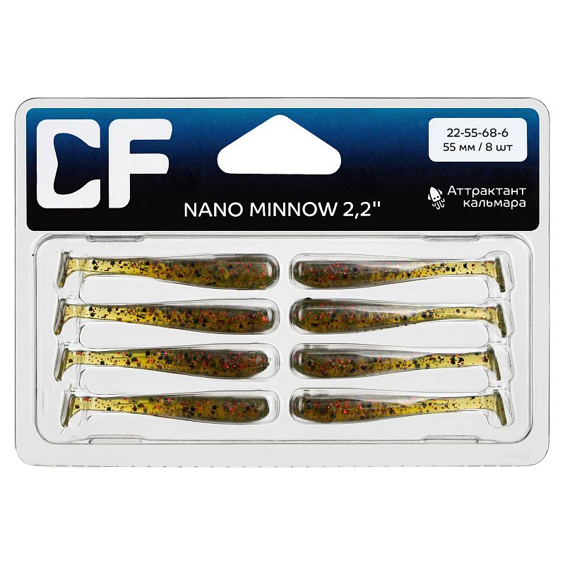 силиконовые приманки Nano minnow 2.2" 22-55-68-6
