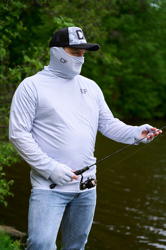 Перчатки CF Simple gray для рыбака и рыбалки