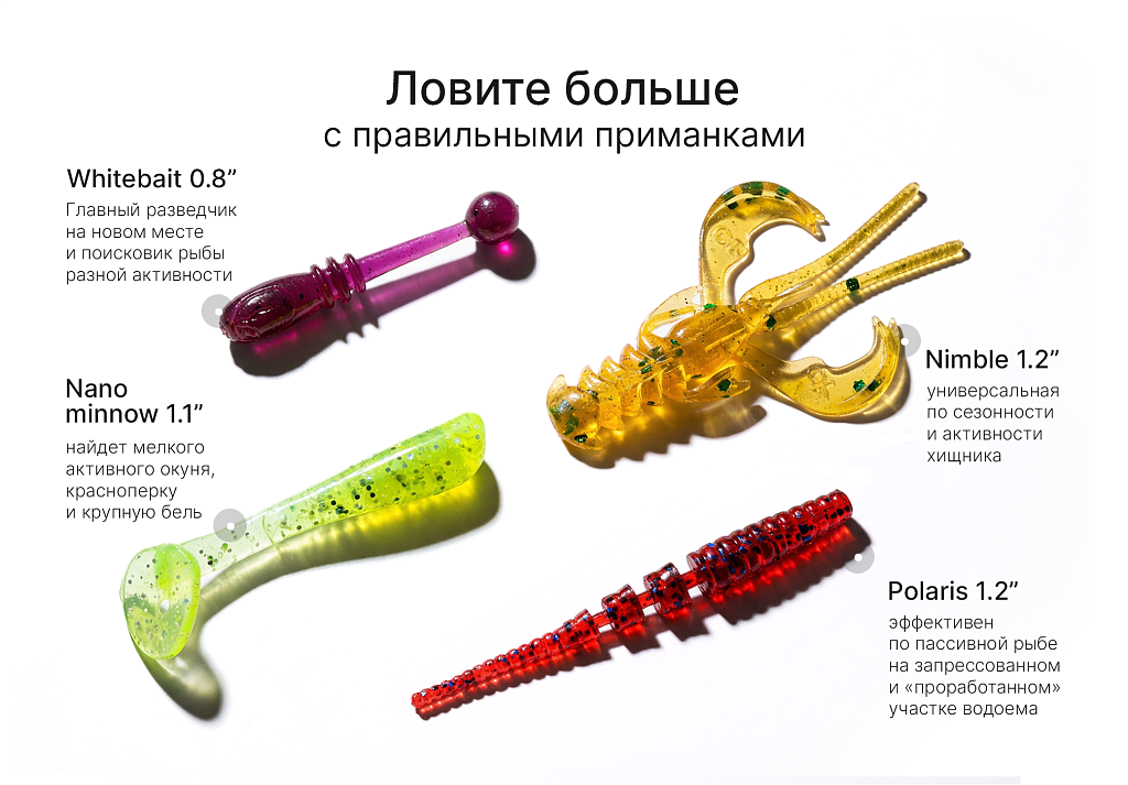 Набор приманок CF для мормышинга и наноджига