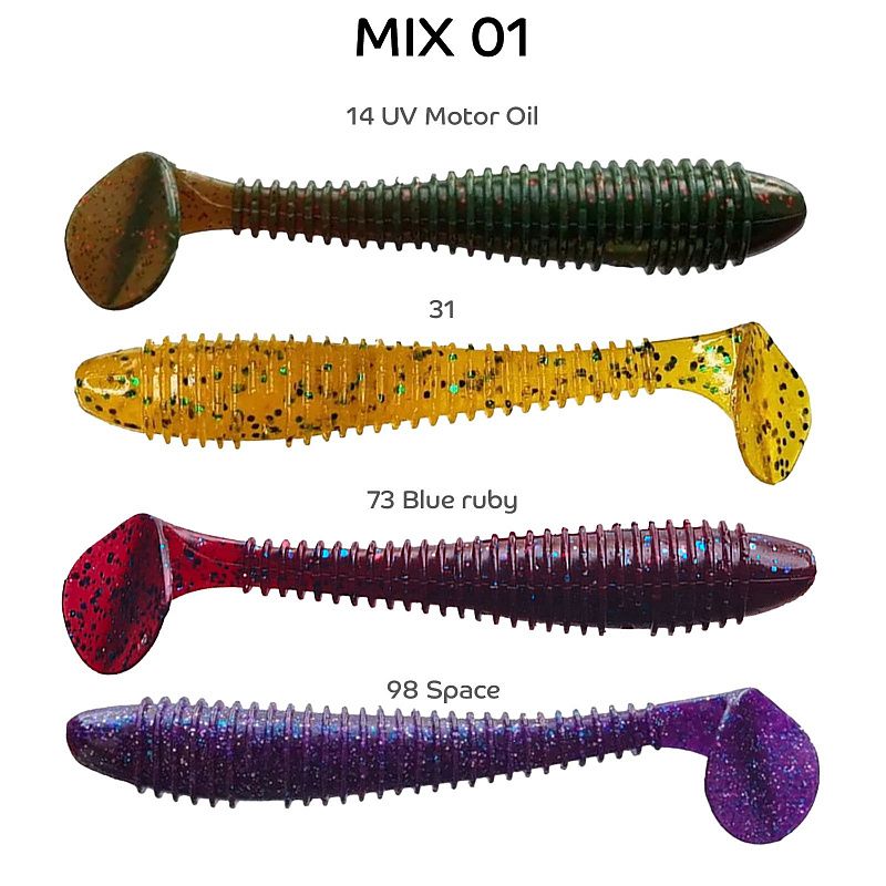 силиконовые приманки Vibro fat 4" 15-100-M01-6