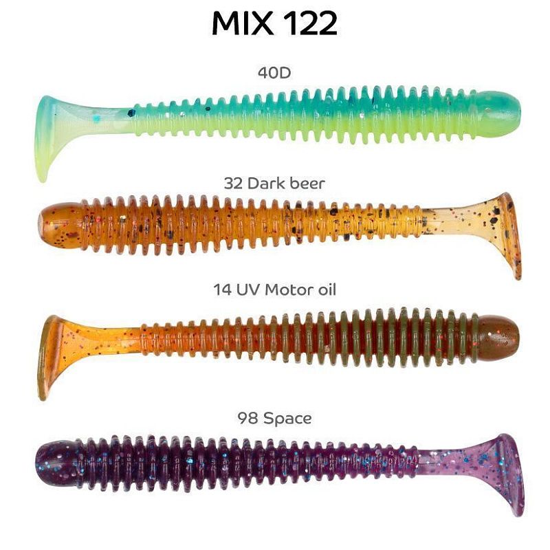 силиконовые приманки Vibro Worm 2.5'' 81-65-M122-6