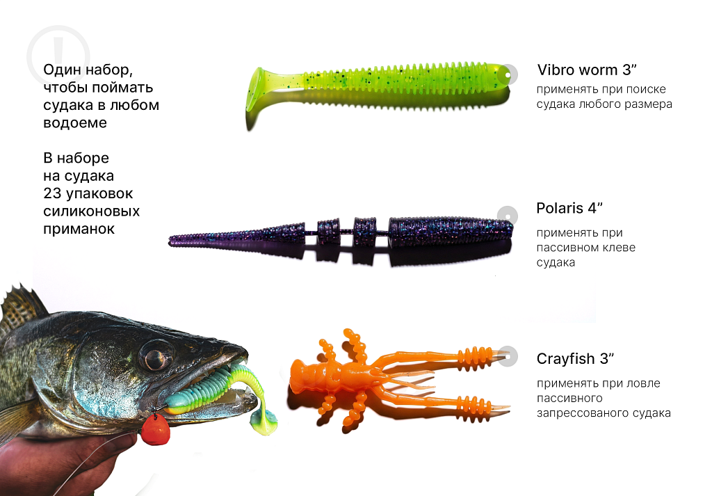 Набор приманок CF на судака