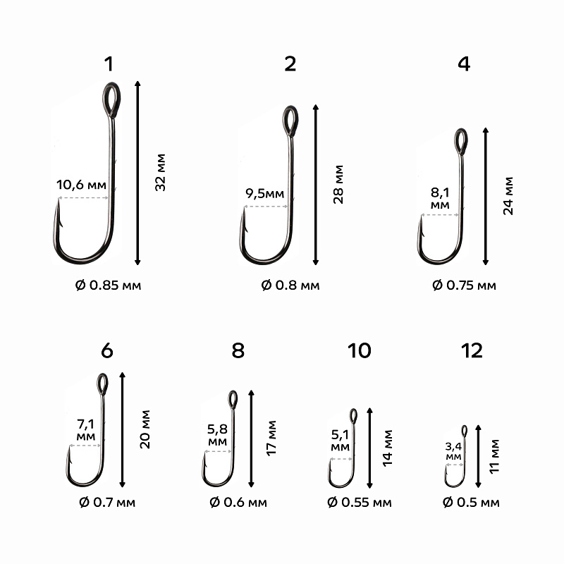 Рыболовные Одинарный крючок CF Micro Jig BH hook №2 10 шт