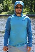 Худи CF Simple blue  для рыбака и рыбалки