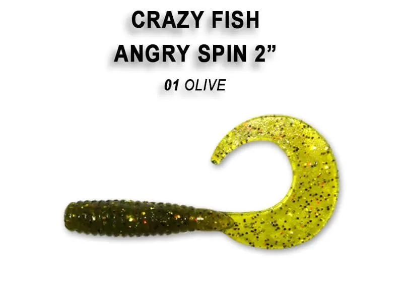 силиконовые приманки Angry spin 2" 21-45-1-4