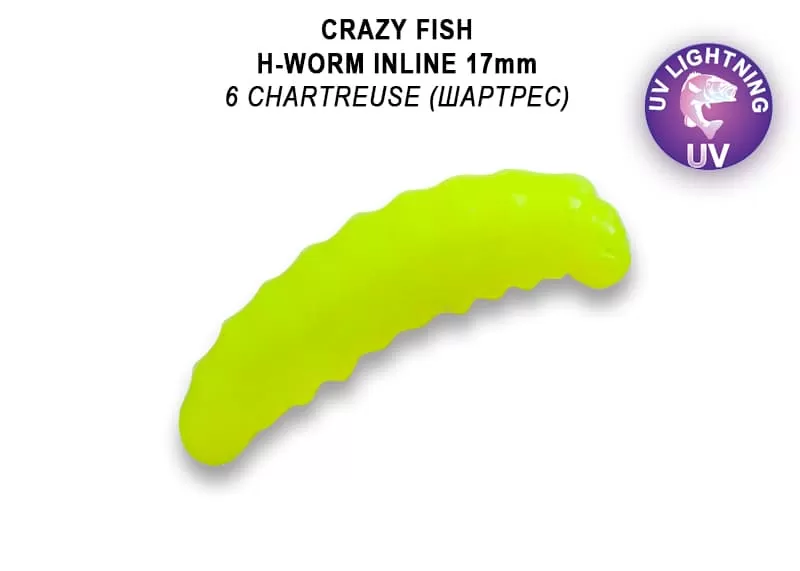 силиконовые приманки MF H-Worm inline 0.7" 60 шт (6*10) 62-17-6-7-EF