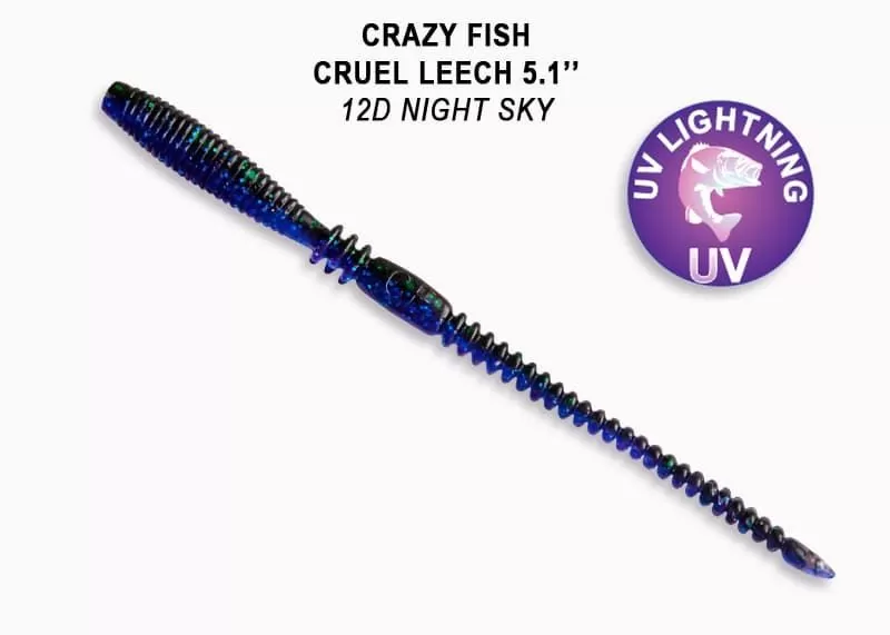 силиконовые приманки Cruel leech 5.1" 41-130-12d-6