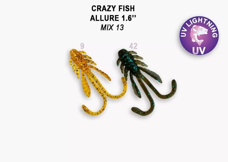 силиконовые приманки Allure 1.6" 23-40-M13-6