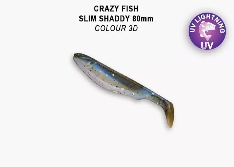 силиконовые приманки Slim shaddy 3.2" 56-80-3d-7-F