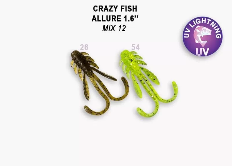 силиконовые приманки Allure 1.6" 23-40-M12-6