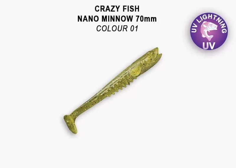 силиконовые приманки Nano minnow 2.8" 53-70-1-7-F