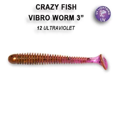 силиконовые приманки Vibro worm 3" 11-75-12-5