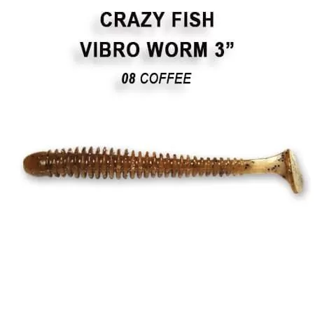 силиконовые приманки Vibro worm 3" 11-75-8-5
