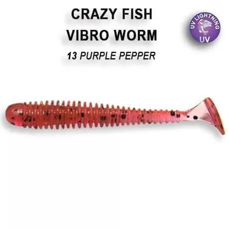 силиконовые приманки Vibro worm 2" 3-50-13-4