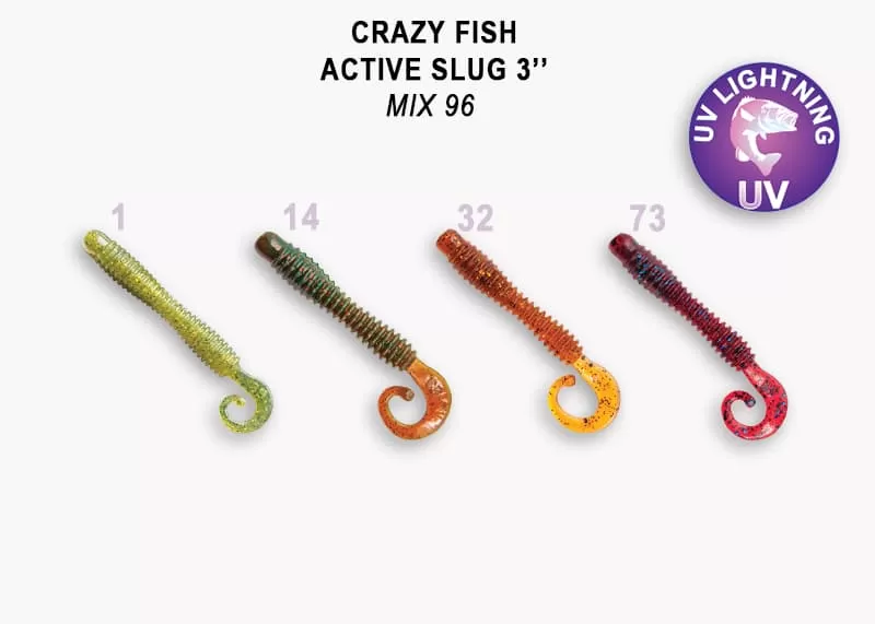 силиконовые приманки Active slug 3" 30-70-M96-6