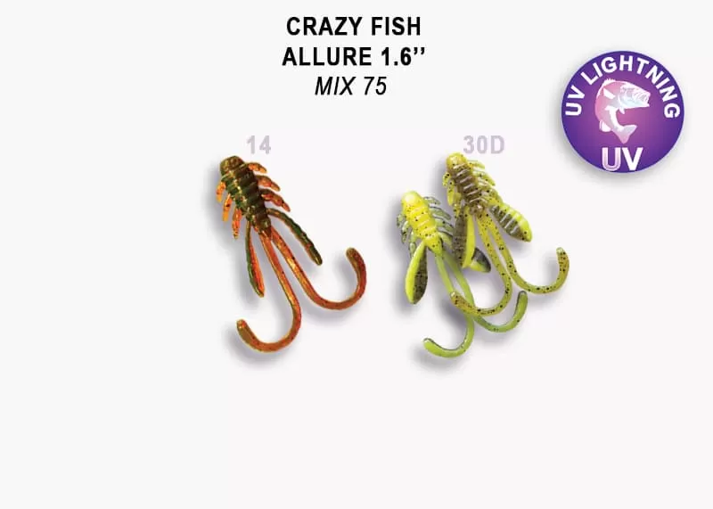 силиконовые приманки Allure 1.6" 23-40-M75-6