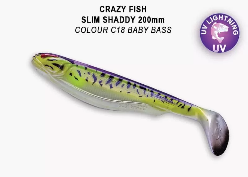 силиконовые приманки Slim shaddy 8" 58-200-C18-1