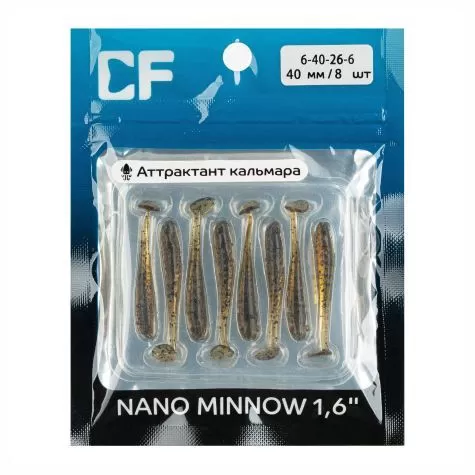силиконовые приманки Nano minnow 1.6" 6-40-26-6