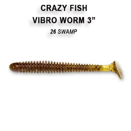 силиконовые приманки Vibro worm 3" 11-75-26-4